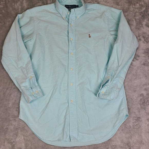 Ralph Lauren Men’s Button Up Shirt Long Large   Brown Pony size 15‎ 1/2 - Picture 1 of 6